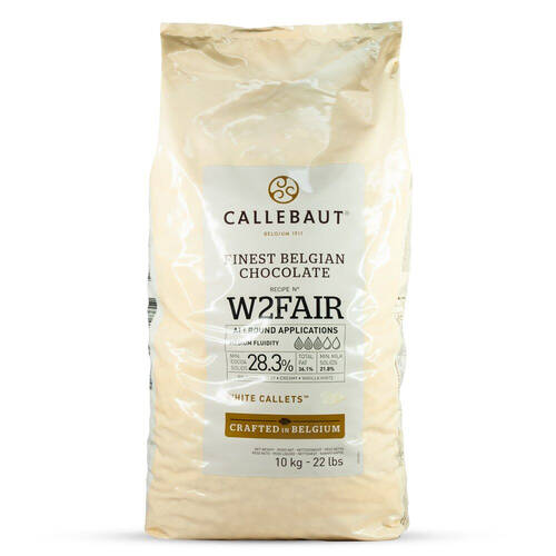 Callebaut Belgian White Chocolate Callets W2 Fairtrade For All-Round Use 10kg