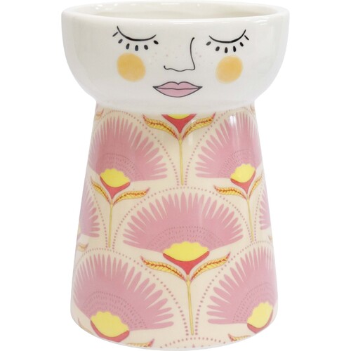 LVD Ceramic Doll Vase Home Tabletop Decor 16cm - Chintz
