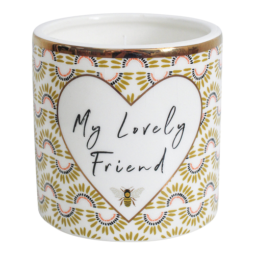 LVD Ceramic/Wax 10cm Scented Tealight Candle Lovely Friend