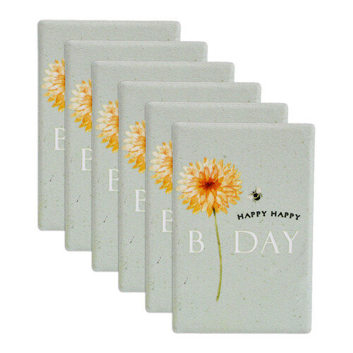 6PK LVD Birthday Ceramic 9cm Fridge Magnet Home Decor Rectangle