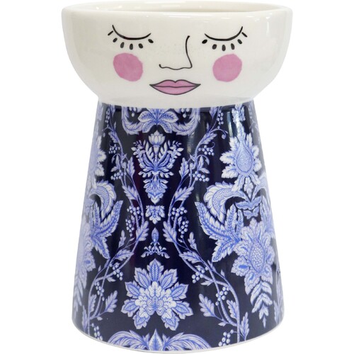 LVD Ceramic Doll Vase Home Tabletop Decor 16cm - Hampton William Morris