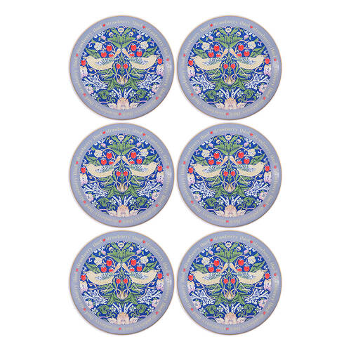 6PK LVD Dish Ceramic Home/Office Decor Round 10cm Strawberry Thief