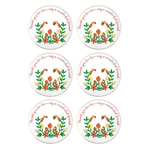 6PK LVD Dish Ceramic Home/Office Decor Round 10cm Wonderful Mum