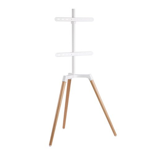 Brateck Pastel Easel Studio Tv 50''-65'' Floor Tripod Stand Matte White & Beech