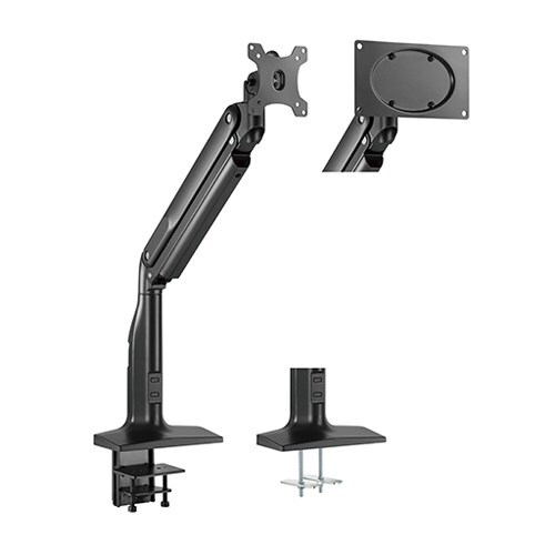 Brateck Single 17'-43' Monitor Select Gas Spring Aluminum Monitor Arm