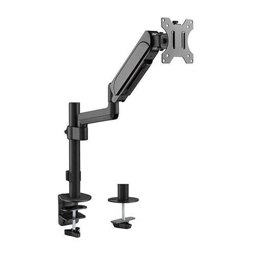 Brateck Single 17'-32' Monitor Pole-Mounted Gas Spring Monitor Arm