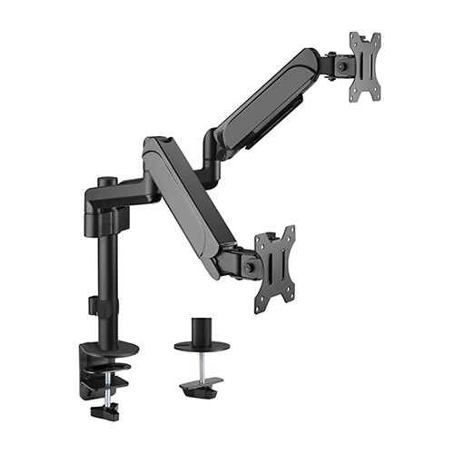 Brateck Dual 17'-32' Monitors Pole-Mounted Gas Spring Monitor Arm