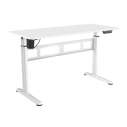 Brateck Stylish Single-Motor Sit- Stand Desk 1400X600X740~1200Mm - White