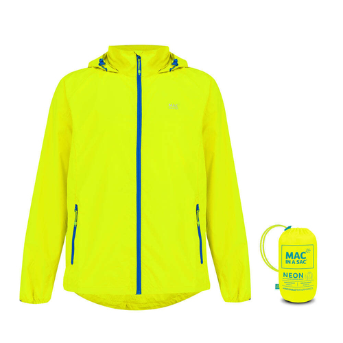 Mac In A Sac Unisex Adults Waterproof Jacket - Neon Yellow - M