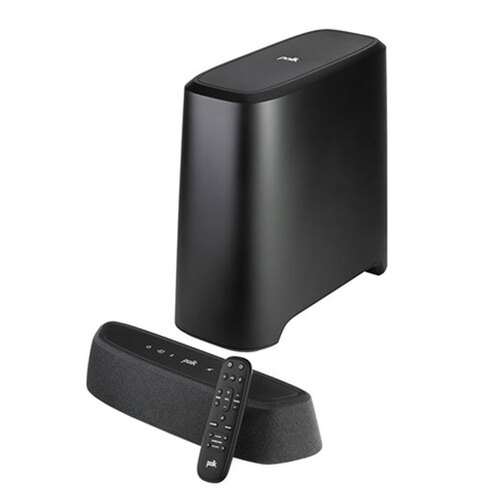 2pc Polk Magnifi Mini AX Soundbar & Subwoofer Speaker System Black