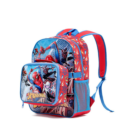 Spiderman Kids School Backpack w/Cooler Lunchbox Set