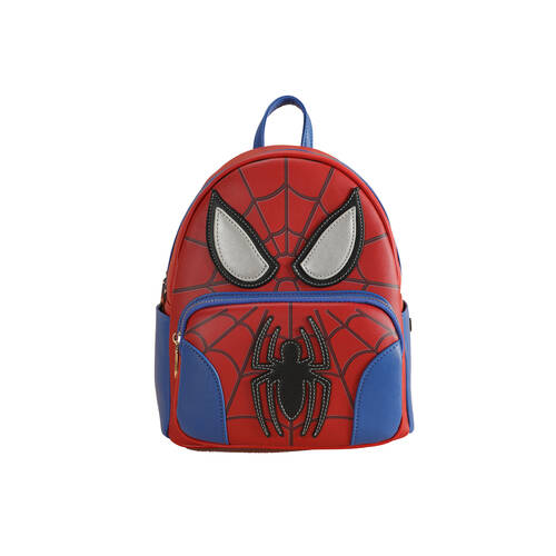 Marvel Spiderman Deluxe PU Leather Kids Backpack 25x29cm - Red