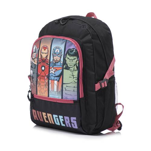 Avengers Themed Marvel Teen Backpack Kids School Bag W/ Mesh Pockets 44cm