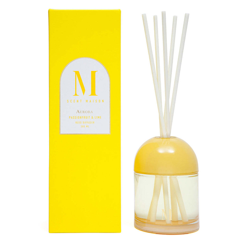 Scent Maison Aurora 300ml Reed Diffuser - Passionfruit & Lime