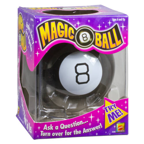Mattel Magic 8 Ball Novelty Toy 8.9cm Kids - Black 6y+