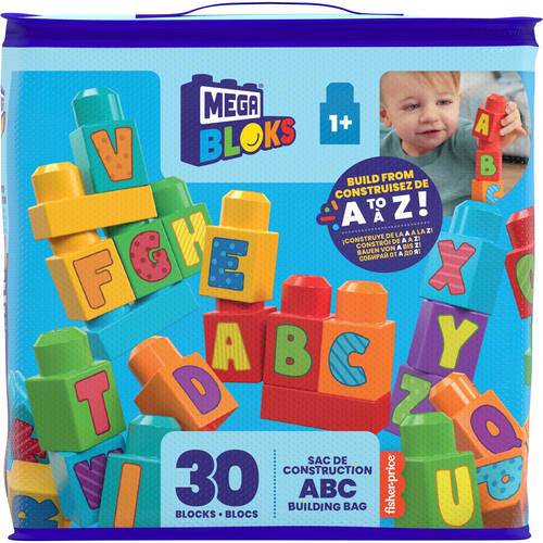 Mattel Mega Bloks ABC Building Bag Educational Toy Kids 1y+