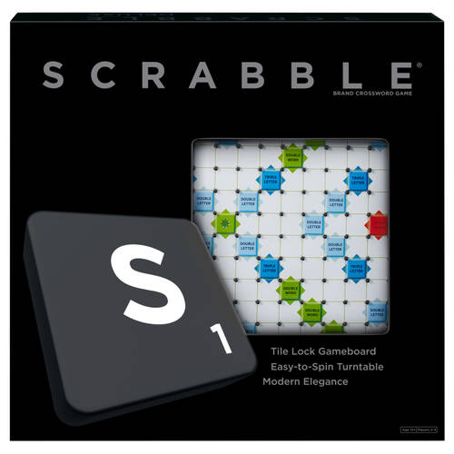 Mattel Scrabble Deluxe Educational Board Game Kids - Black 10y+