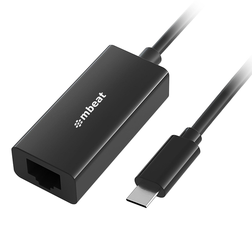 mbeat USB-C Gigabit LAN Ethernet Adapter 6cm - Black
