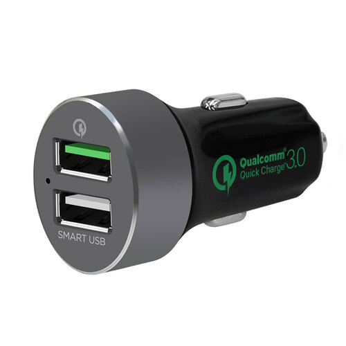 QuickBoost QC 3.0 Smart Dual Port USB Car Charger