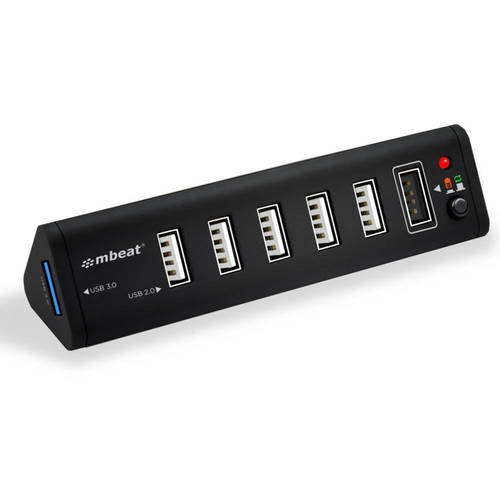 mbeat 7 Port Charger Station USB 3.0 x 1 + USB 2.0 x 6 Hub/2.1A Smart Charging