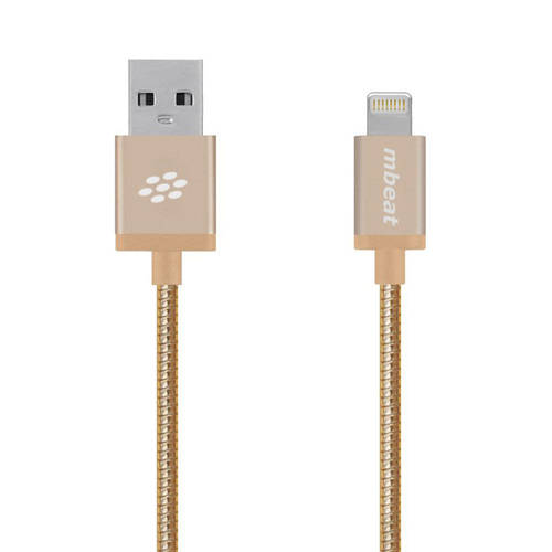 mbeat ToughLink Metal Coiled Lightning Cable