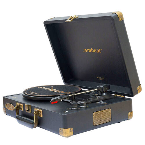 Mbeat Woostock 2 Retro Turntable Record Player - Black