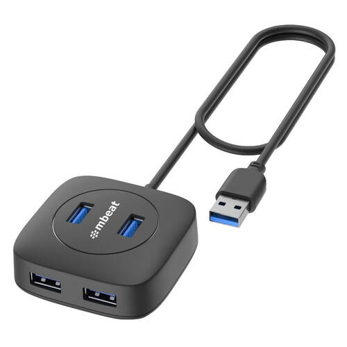 Mbeat 4-Port USB-3.0 Hub - Black