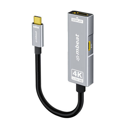 mbeat Tough Link USB-C to HDMI Adapter with 100W PD 21.6Gbps Space Grey