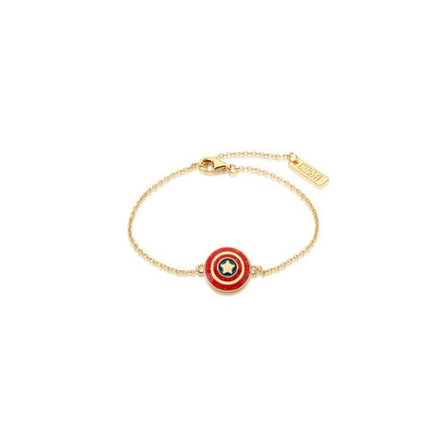 Couture Kingdom Sterling Silver Captain America Bracelet - Gold
