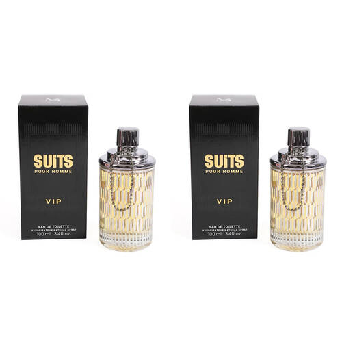 2PK Mirage Suits VIP EDT Eau De Toilette Fragrance Perfume Spray For Men 100ml