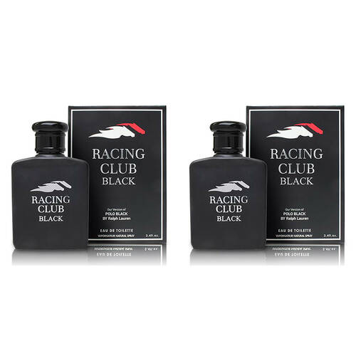 2PK Mirage Racing Club Black EDT Eau De Toilette Fragrance Spray For Men 100ml