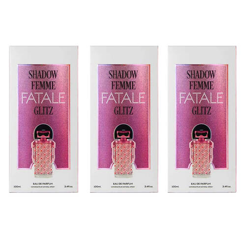 3PK Diamond Collection Shadow Femme Fatale Glitz Eau de Parfum For Women 100ml