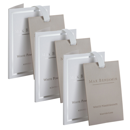 3pk Max Benjamin Scented Air Freshener Card White Pomegranate