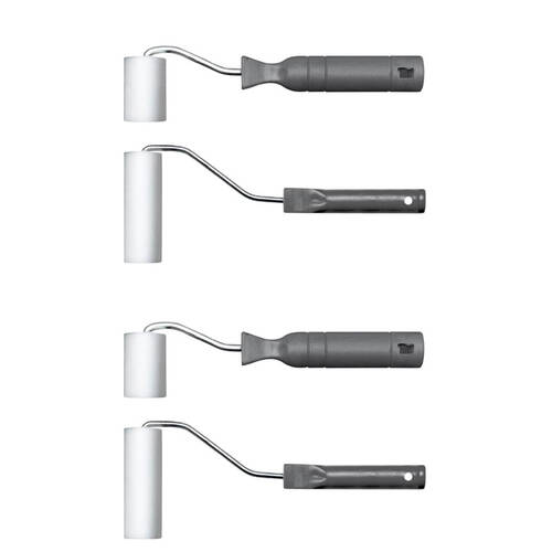 2x 2pc Marabu Sturdy Metal Frame Removable Foam Paint Roller Set 5cm/10cm