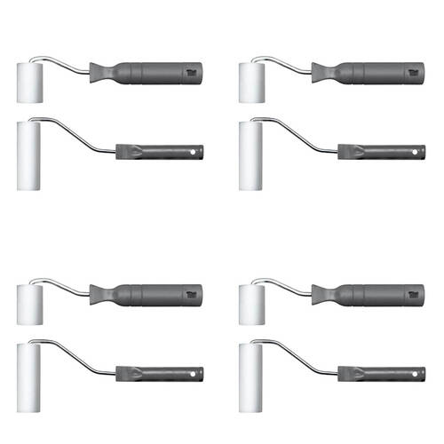 4x 2pc Marabu Sturdy Metal Frame Removable Foam Paint Roller Set 5cm/10cm