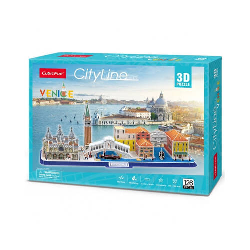 Cubic Fun City Line Venice Kids/Childrens 3D Puzzle 8y+