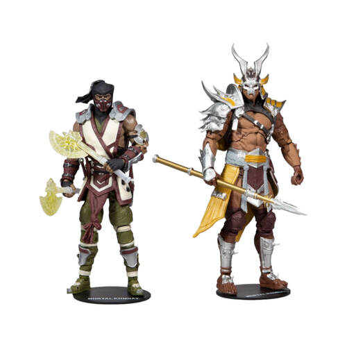 2pc McFarlane Toys Mortal Kombat Sub-Zero Vs Shao Khan Action Figure 7in