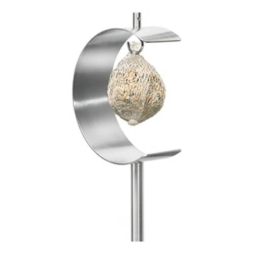 Blomus Nido Stainless Steel Bird Feeder Outdoor Feeding Station Round Silver