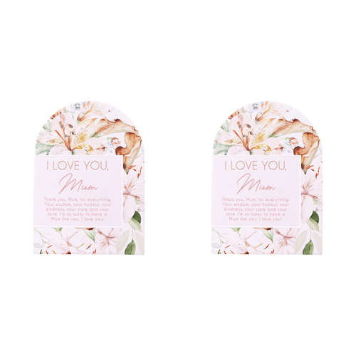 2PK Splosh Mothers Day Love You Verse Quote Plaque Standing Decor 14cm