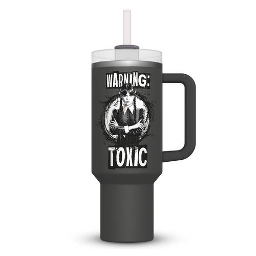 Wednesday Warning Toxic 40oz Tumbler 14.2x27.2cm - Black
