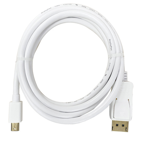 2m DisplayPort to Mini DisplayPort Cable 4K Monitors Male - White