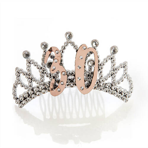Miss Naughty 30th Birthday Party Tiara Crown Rose Gold