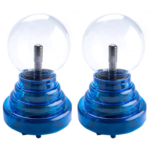 2PK MDI Plasma Ball Touch Lamp Home/Office Desk Decor 3in Blue Base