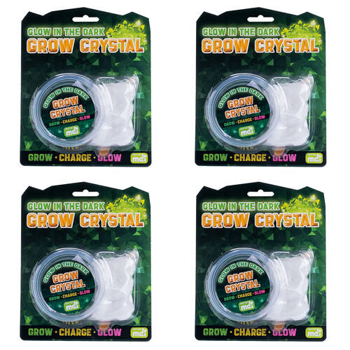 4PK MDI Grow Crystal Glow In The Dark Educational Experiment Kids Toy Kit 8y+