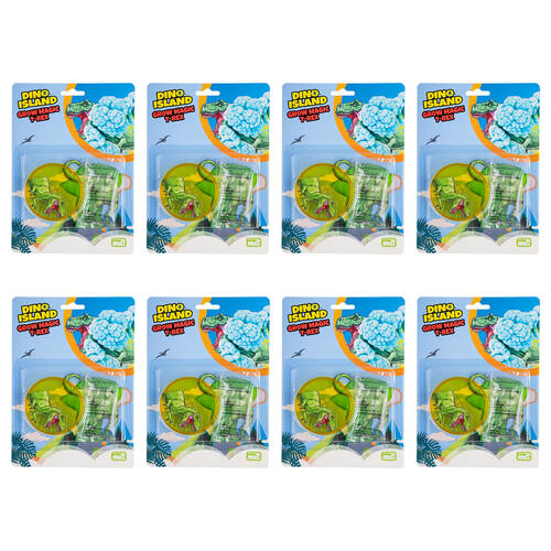 8PK Dino Island Grow Magic T-Rex Educational Experiment Kids Toy Kit 5y+