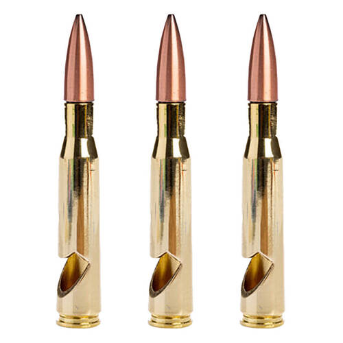 3PK MDI 0.50 Caliber Bullet Bottle Opener/Cap Remover Barware - Gold