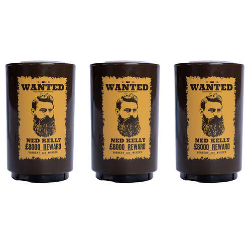 3PK MDI Bushranger Ned Kelly Push Down Bottle Opener/Cap Remover Barware