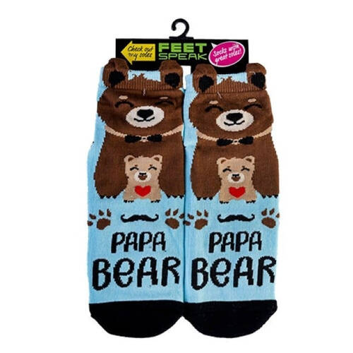 Feet Speak Papa Bear Women's Casual Crew Socks One-Size