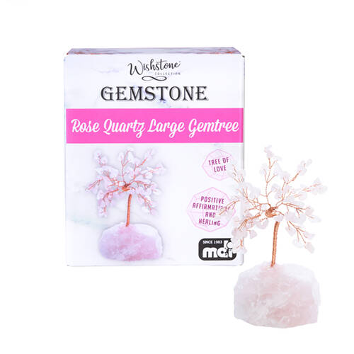 Wishstone Gemstone Gemtree Large Rose Quartz Wellness Stone Pink