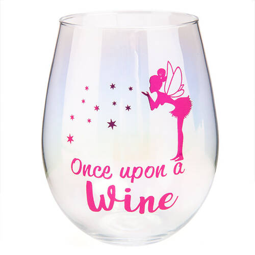 Tallulah Irid Stemless Wine Glass Once Upon Fairy Tale Cup 10x13cm
